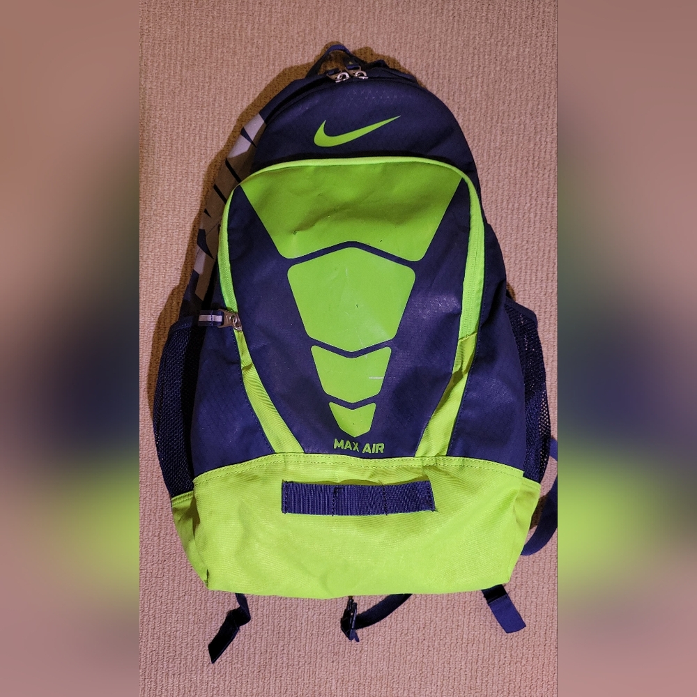 Nike Max Air Vapor Backpack - Neon Green (Volt) and Blue